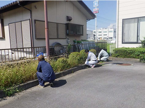 協会会館清掃作業の様子